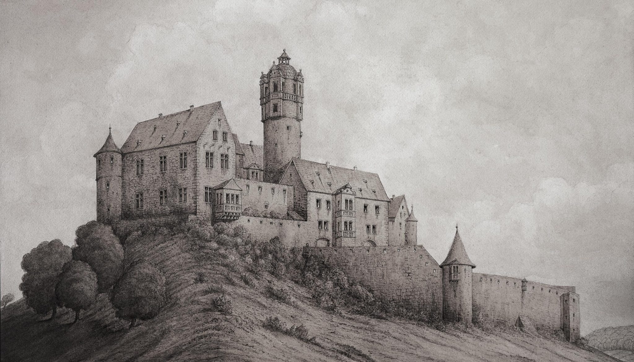 Zeichnung der Ronneburg von 1900