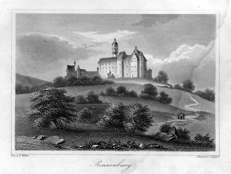 Drawing of the Ronneburg from 1849